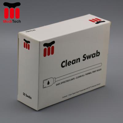 China IPA self-saturated alcohol retransfers printer cleaning IPA swab IPAPFS-707 with foam head and single package for sale