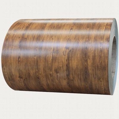 China Prepainted Corrugated Roof Galvanized Steel Coil With Wooden Design For Roofing Materials for sale