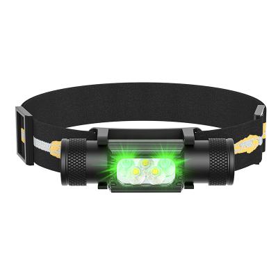 China 8 Modes Multifunction Sport Torch Light Double LED Rechargeable Headlight Waterproof Headlamps for Running for sale