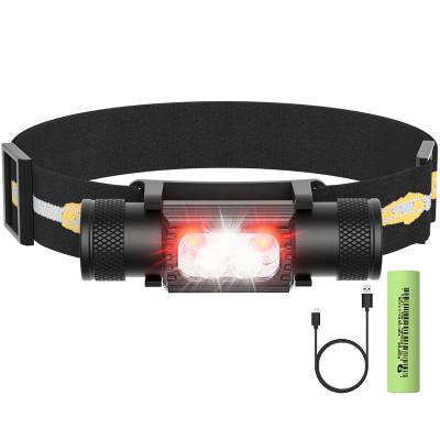 China Portable Wholesale Powerful Waterproof USB Rechargeable Head Lamp 8 Modes Led Head Lamp Running Headlamp for sale