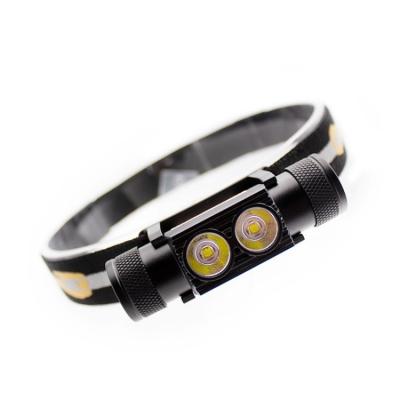 China New Arrival High Power LED Headlamps Flashlights USB Rechargeable 18650 Battery for Running for sale