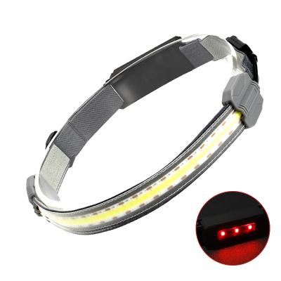 China Ultra Bright USB Charging Headband Headlamp With COB LED Strip headlamp,Hunting Running COB LED Headlamp for sale