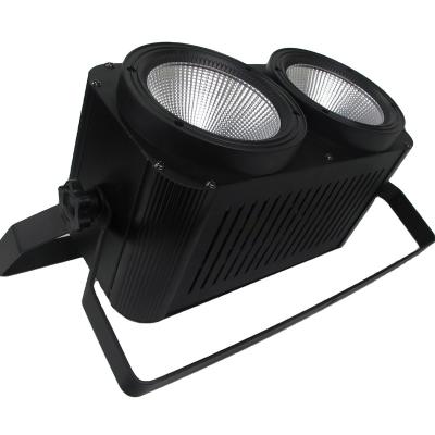 China Ktv Blinder 2 Eyes COB 2x100w Led Cold Stage Light And Warm White Disco 2in1 Blinders Led for sale