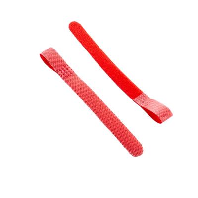 China Self Adhesive Reusable Hook and Loop Cable Tie Ties Tying Straps Wrap Hook Loop Cable Tie for sale