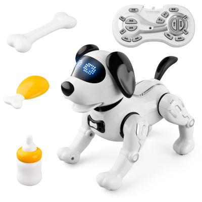 China Luminous rc toys glass humanoid robot toys rc dog smart robot educational interaction feeding other educational toys for sale