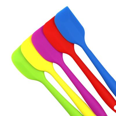 China Tools 579 Disposable Silicone Scraper Silicone Kitchen Cooking Spatula Set Coated Iron, China Supplier Small Size Food Grade Silicone LFGB for sale