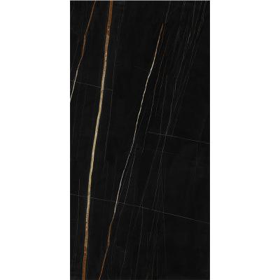 China Newest Technology 900x1800 Black Rock Tiles Glazed Metallic Porcelain Slab High Quality Tiles For Table Top And Furniture for sale