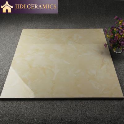 China Glazed Metallic Tiles 32x32' Beige Color Marble Look Polished Glazed Porcelain Ceramic Floor Tile for sale