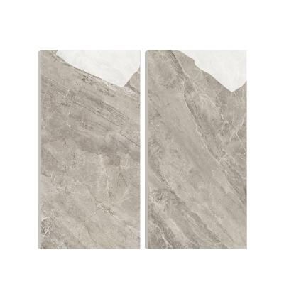 China Glazed Elegant Marble Design 600x1200 Gray Color High QualityPolished Metal Tiles Glazed Glossy Porcelain Wall And Floor Tile For Hotel for sale