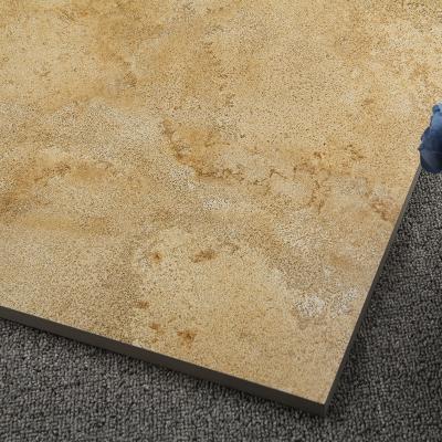 China Rustic Tiles Matt Finish Rustic Color Sand Look Non - Slip Glazed Porcelain Tile Yellow for sale