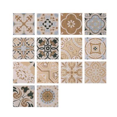 China Antique Pattern Glazed Ceramic 200x200 Mm Metallic Classic Moroccan Tiles Design Decorative Art Tile For Wall And Floor for sale