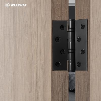 China 4 Inch Modern Market Popular Flat Stainless Steel Hinge Stainless Steel Door Accessories Matt Black Hydraulic Door Pivot Ball Bearing for sale