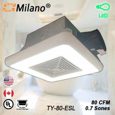 China Hotel USA UL Certificated 80CFM Shower Led Light And Fan for sale