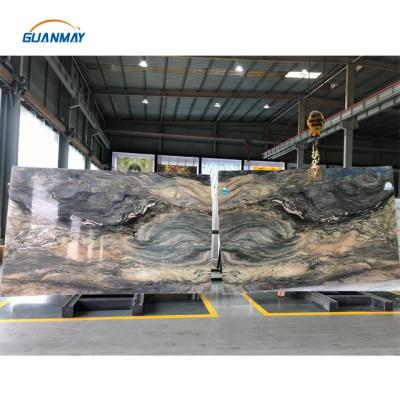 China Luxury Quartzite Slabs Sink Natural Blue Quartz Luxury Stone Polished Surface For Villa Decorate for sale