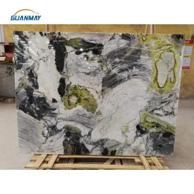 China Modern Luxury Emerald Marble Ice Jade Marble Slabs Ice Stone Slabs Interior Decoration Emerald Green Natural Stone For Living for sale