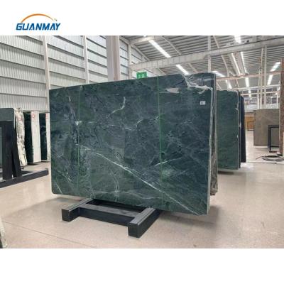 China Modern Hot Selling Taiwan Green Marble Natural Green Marble Slab, Dark Green Marble Slab With White Veins for sale