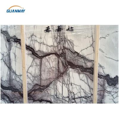 China Modern Natural White Milas Marble Marble Lilac Milas Marble Slabs With Purple Veins For Hotel Project for sale