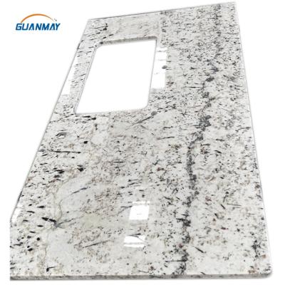 China Custom Design India Gray Granite Countertop Modern White Natural Kitchen Countertops Granite Galaxy Countertops for sale