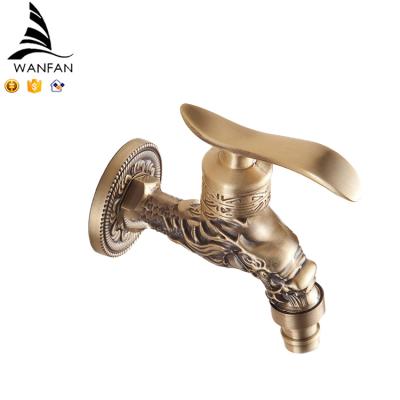 China WANFAN SZ8669 Washing Machine Wall Mount Bathroom Toilet Modern Cold Outdoor Bibcock Brass Antique Bronze Faucet for sale