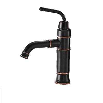 China Black Faucet Modern Basin Faucet Retro Basin Faucet Taps 855023 Bathroom Sink Faucet Single Handle Single Hole Mixer Tap Hot Cold Crane for sale