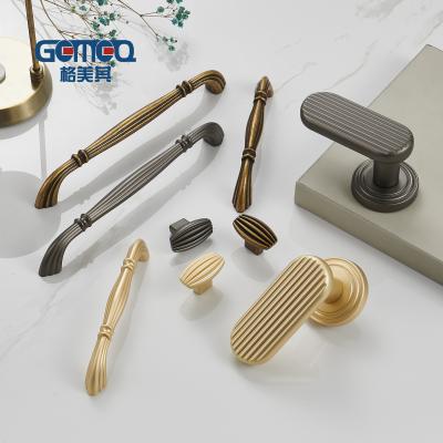 China Industrial Zinc Alloy Cabinet Handles Kitchen Pull Sideboard Handles Knobs Drawer Black Handle for sale