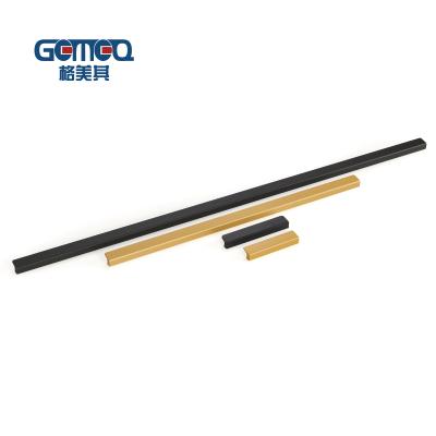 China Industrial Modern Bedroom Wardrobe Handles Long Profile Gold Built In Wardrobe Door Handles for sale