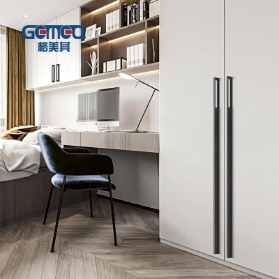 China Industrial Chromed Brushed Steel Handle Pulls For Bookcase Wardrobe Door Cabinets Handles for sale