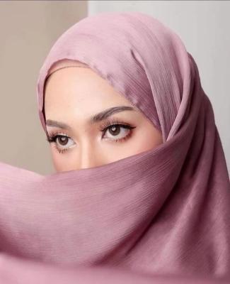 China malaysia soft shiny luxury tops selling islamic warm drill scarf crepe borong tudung color ladies muslim pure shawl hijab for sale