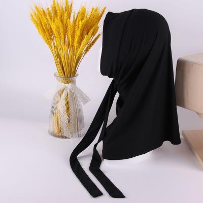 China 2021Pure Feeling Soft Color Variety Of Custom Sports Style Ladies Turban Tie Ribbed Tank Top Knit Snap Tie Hijab for sale