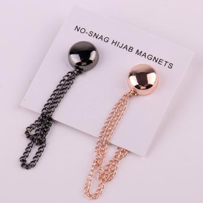 China New Style Zinc Alloy Muslim Scarf Magnetic Hijab Custom Buckle Pins For Women Jewelry Silk Accessories for sale