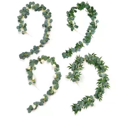 China 2021 Durable Hot Sale Eucalyptus Leaves Flower Garland 2m Long For Decoration for sale