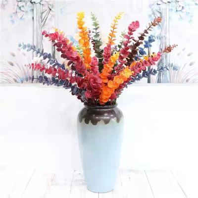 China Natual Touch Eucalyptus Design New Stem High Quality Artificial Soft Plastic Real Touch Plants For Wedding Decoration for sale