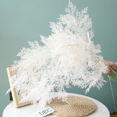 China Wholesale NEW Fashion Colorful Plastic Frost Foliage Decoration Artificial Wedding Flowers for sale