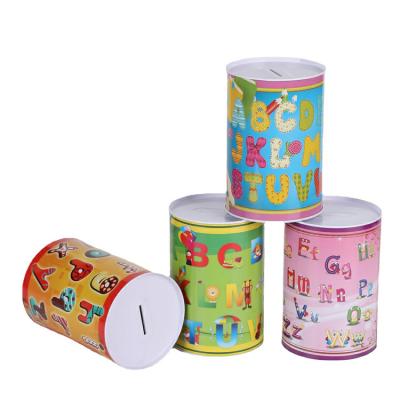 China Gift & Small Size DX2001- Craft Metal Tin Boxes Kids Craft Metal Tin Boxes Pop Art Style Design Coin Collection Piggy Bank Cash Savings Box S for sale