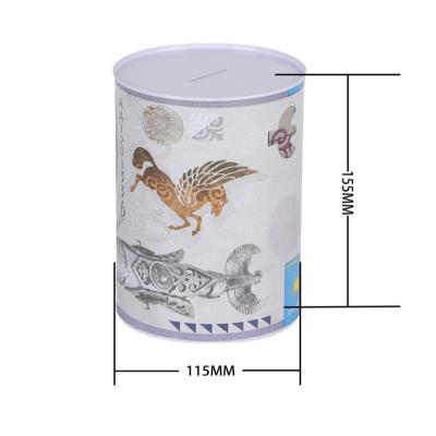 China Gift & DX2001-L Large Craft Metal Tin Boxes Kids Money Coin Savings Bank Pop Art Style Design Coin Collection Piggy Bank Cash Savings Box cut for sale