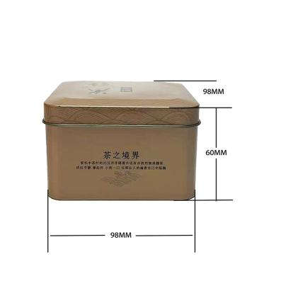 China Gift & DX4011-A Craft Metal Tin Square Storage Box With Lid Kitchen Storage Canister Coffee Tea Candy Cosmetics Jewelry Photo Gift Case Home for sale