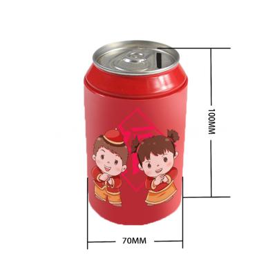 China Gift & DX2005-S Wholesale Craft Metal Tin Boxes Kids Money Coin Savings Bank Pop Art Style Design Coin Collection Piggy Bank Cash Box for sale