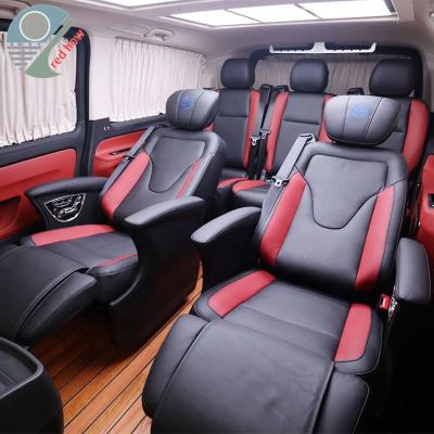 China Vito Auto Seat Luxurious Car Electric Adjustable Chair Flat Seat Car Sofa Leather For MPV With Massage Fan for sale