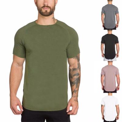 China QUICK DRY T-shirts for Men's Luxury 100% Cotton Men's Gym T-shirt Bodybuilding Short Sleeve T-shirt Mens Logo Tee Shirts Custom Made for sale