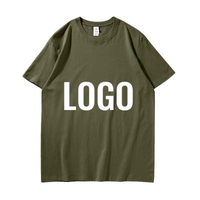 China QUICK DRY UNISEX Solid Color Print Embroider Custom Single Shoulder T-shirt 100% Cotton T-Shirts Men Oversize T-Shirt for sale