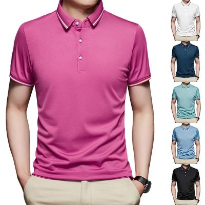 China 2022 QUICK DRY Custom Lapel Short Sleeve Single Shirts High Quality Loose Fashion Golf Polo Shirt Mens Polo T-shirt Plain for sale