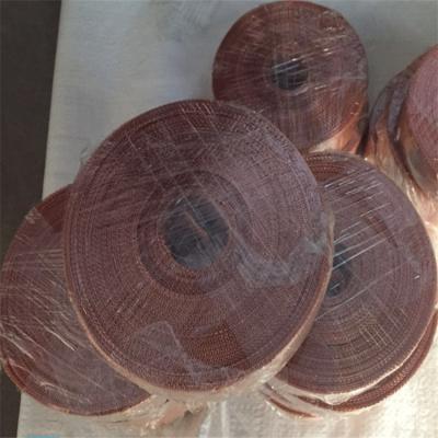 China Free sample factory price 200 mesh single mesh 100 mesh red weave twill copper wire mesh for sale