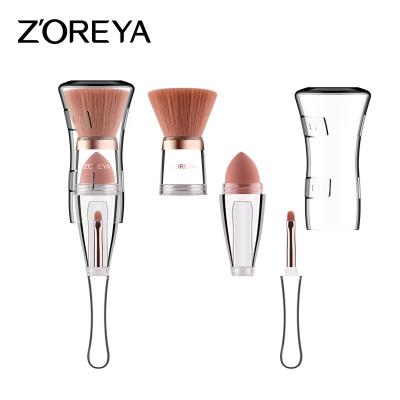 China Angular Blush Multifunctional Travel 3 in 1 Brush High Quality Custom Patent Makeup Cosmetic Brush Logo for sale