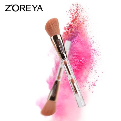 China Angular Blush 4 in 1 New Fashion Travel Gift Private Label Makeup Brush Vegan for sale