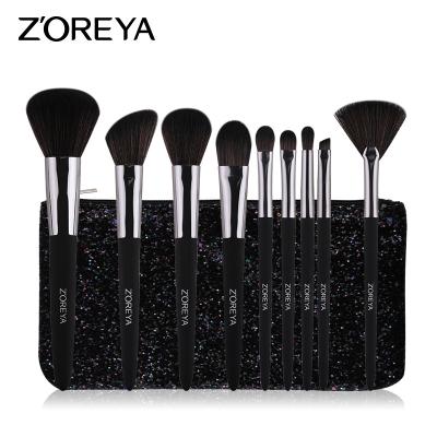 China Angular Blush 2019 OEM & ODM Beauty Vegan Cosmetic Makeup Brushes With Bag for sale