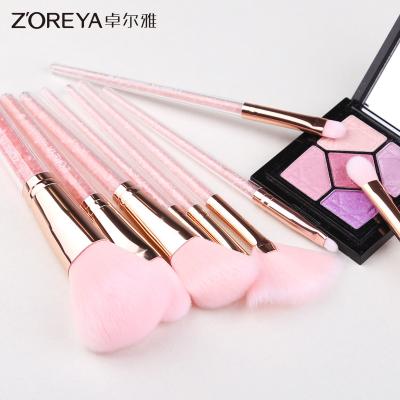 China Angular blush hot-selling 10pcs high quality cute beauty makeup brush set popular with lovely bag for girl's gift for sale