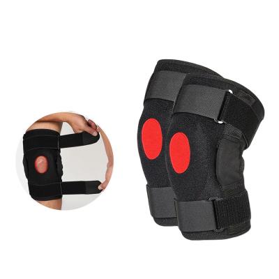 China New Arrival Universal Silicone Anti Slip Adjustable Nylon Knee Support Brace With Spring for sale