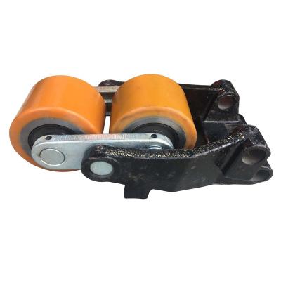 China Hotels Linde Manual Pallet Truck M20M25 Polyurethane Wheel Lever Block Front Wheel Hydraulic Nylon Bracket Assembly for sale