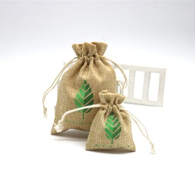 China New Design Coffee Valve Wine Packaging Hemp Drawstring Bag Recyclable for sale