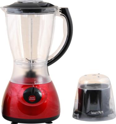 China Household 2 in 1 plastic blender 1.5L blender with miller grinder cup for sale